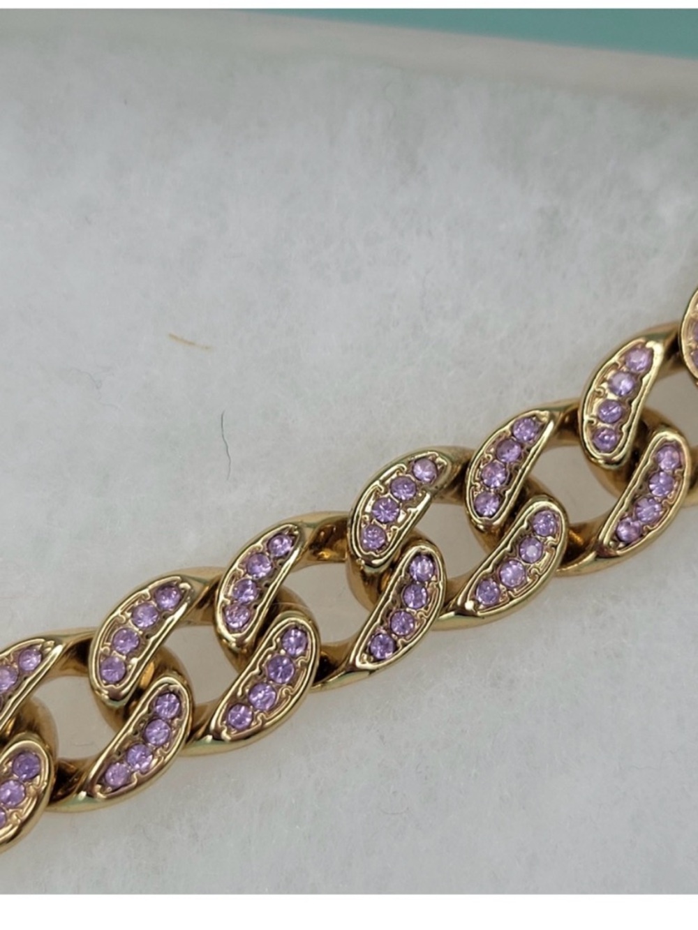 NWT - Park Lane French Lilac crystal link necklace.